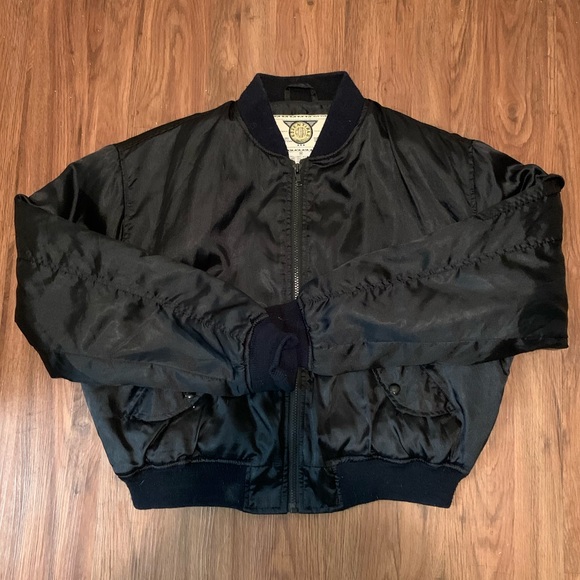 Club Essentiale Jackets & Blazers - Vintage Club Essentiale Black Bomber Jacket